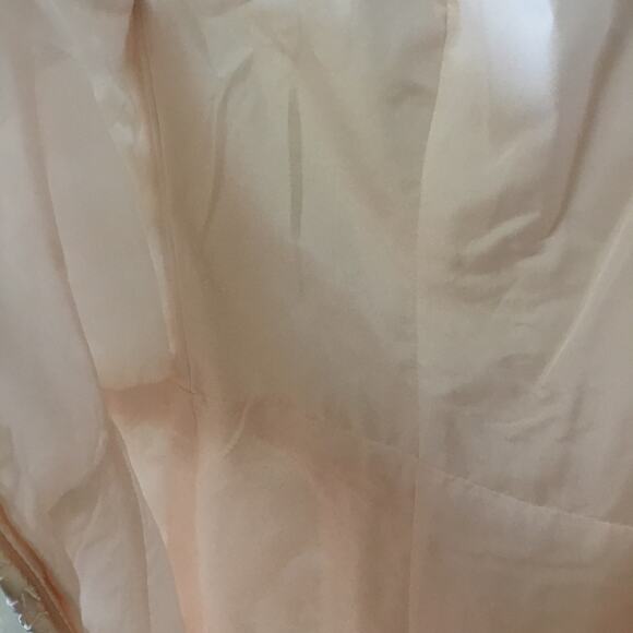 David Bridal Short Tank Lace Dress with V -Neck - Picture 11 of 16